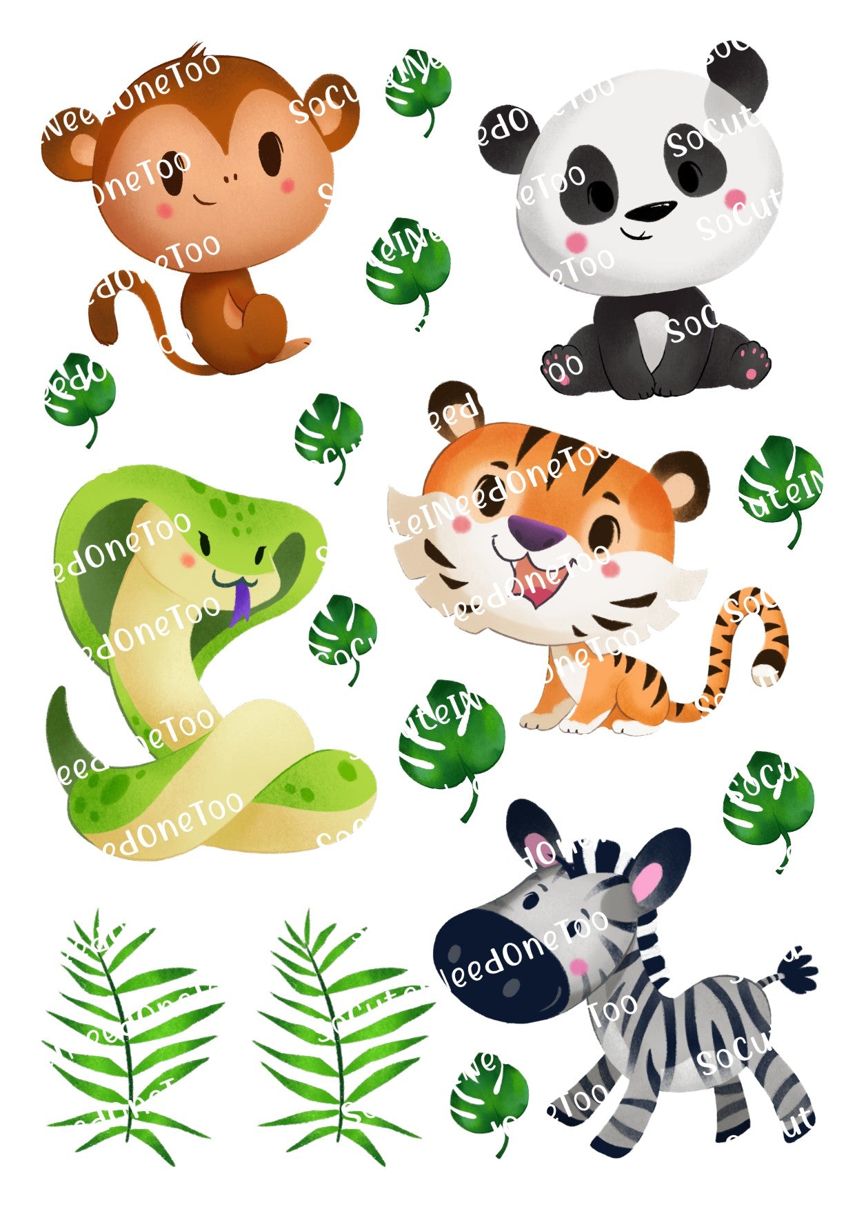 Baby Animals #1 Waterslide Decals