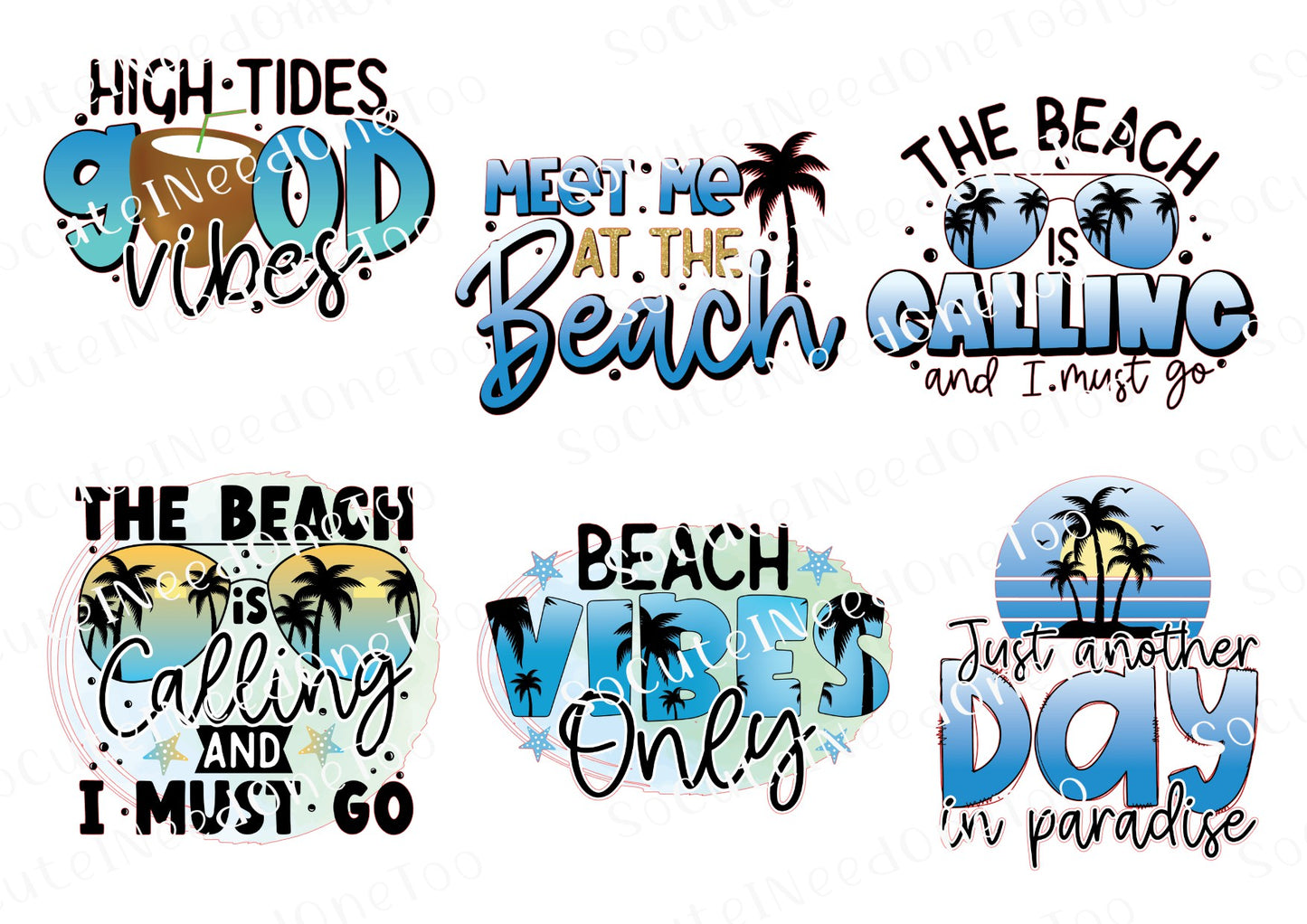 Beach #3 Waterslide Decals