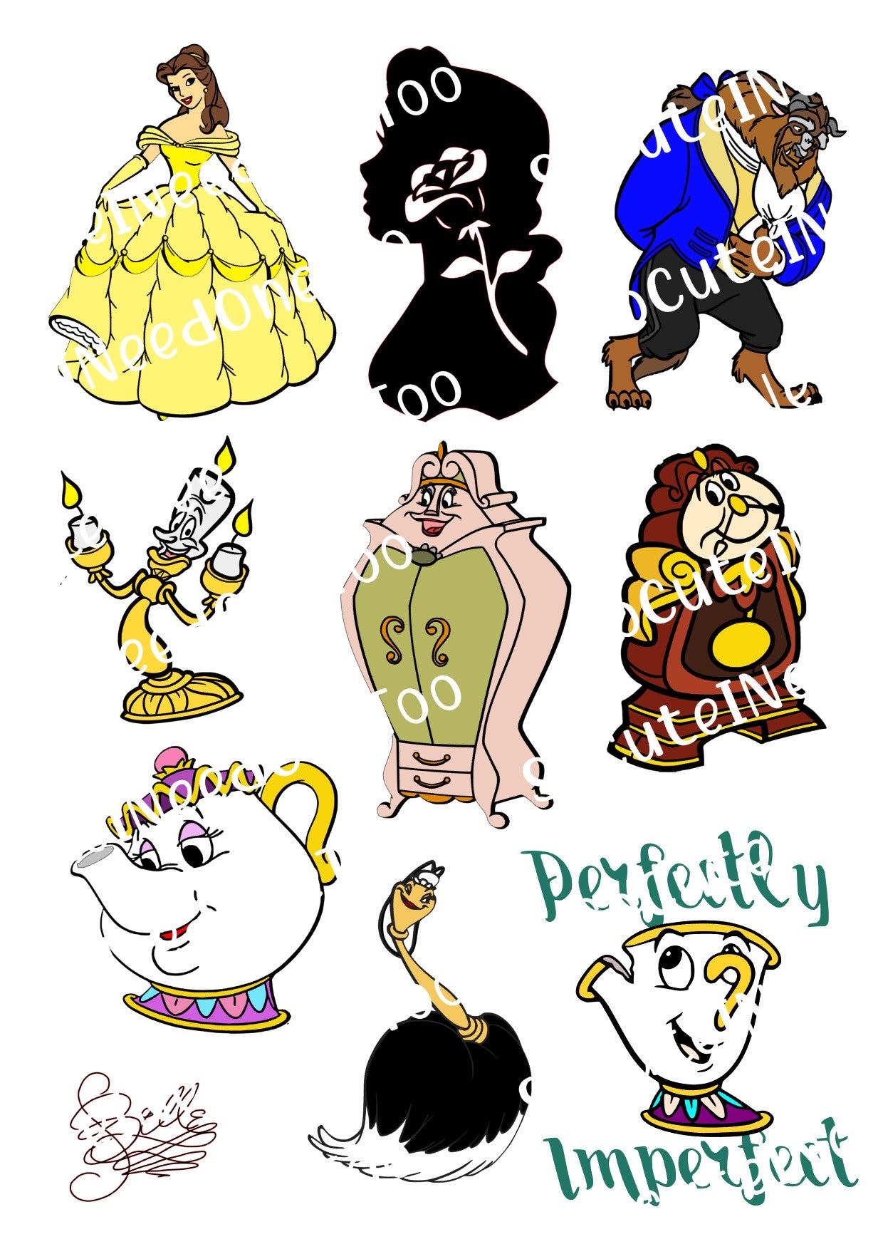 Beauty and The Beast #3 Decals - SoCuteINeedOneToo
