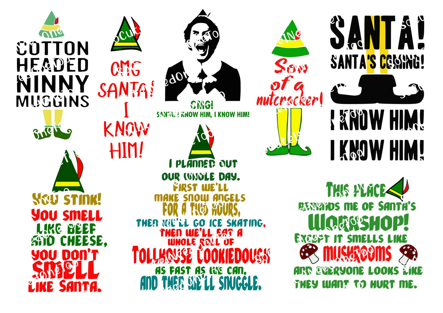 Buddy The Elf #2 Waterslide Decals SoCuteINeedOneToo