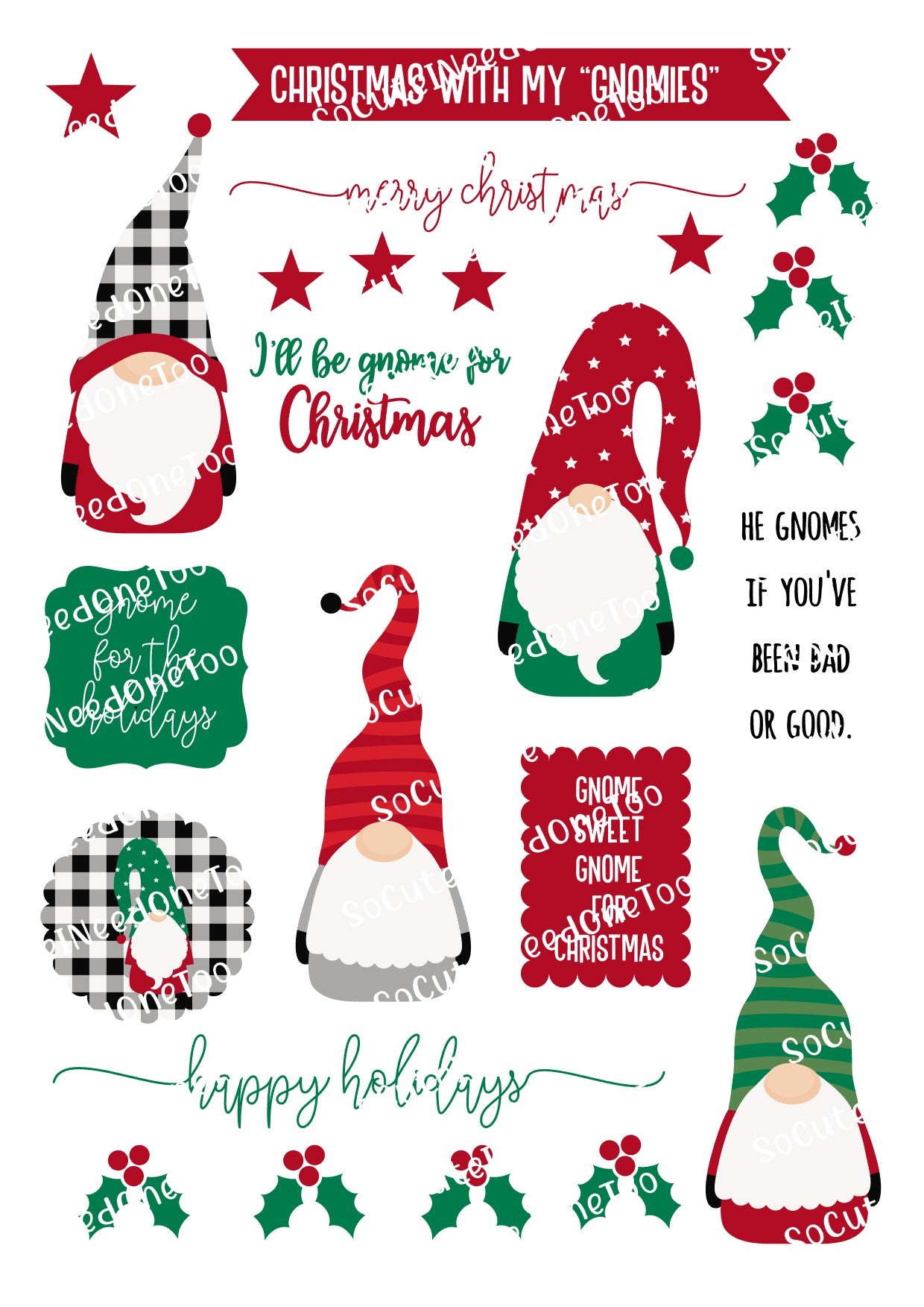 Christmas #1 Waterslide Decals