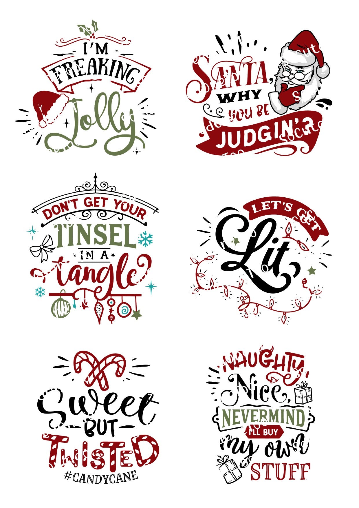 Christmas #12 Waterslide Decals