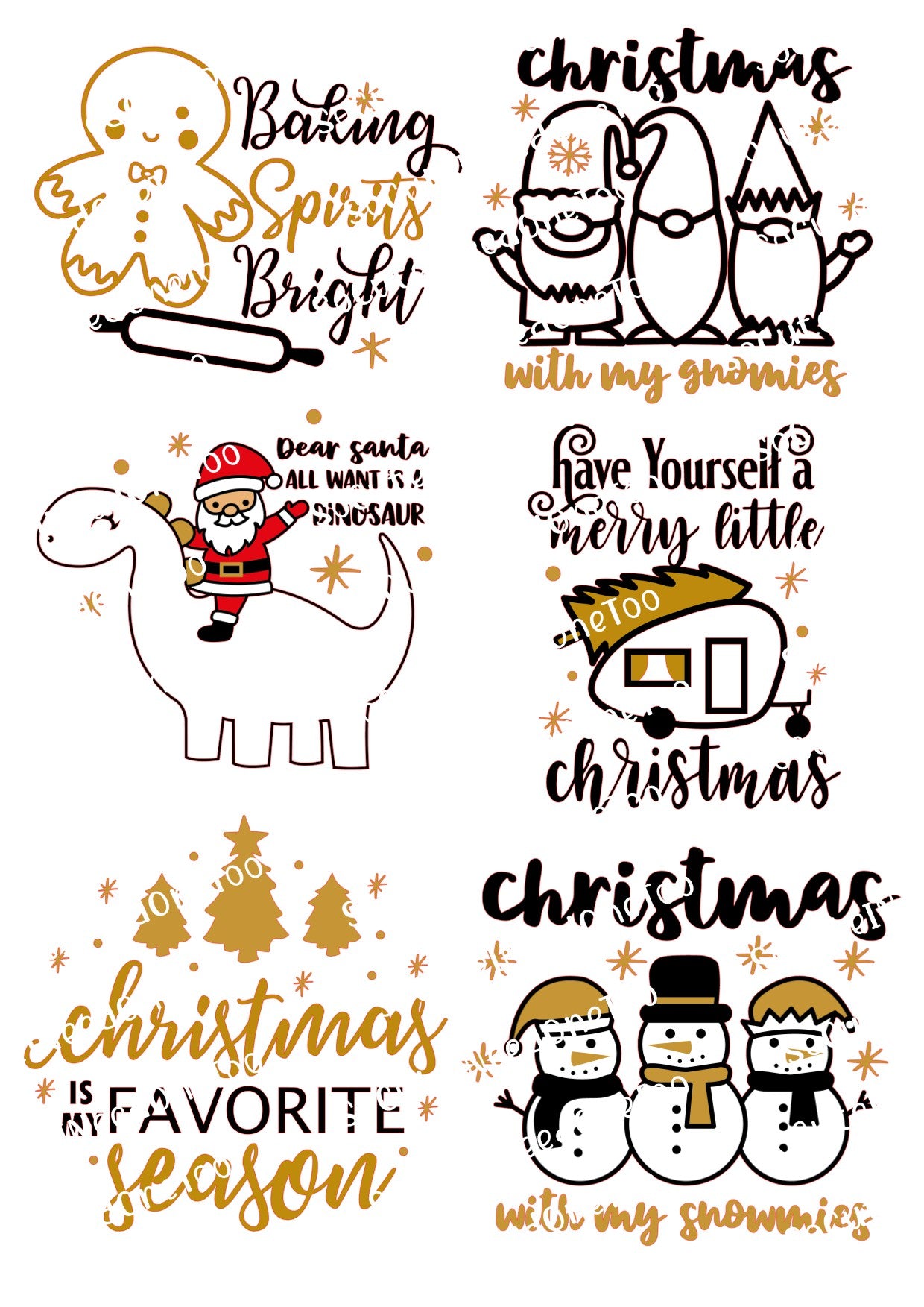 Christmas #17 Waterslide Decals