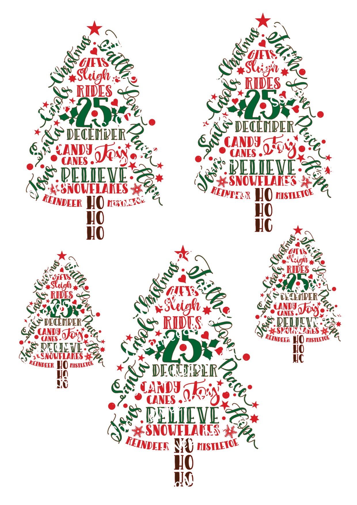 Christmas #3 Waterslide Decals