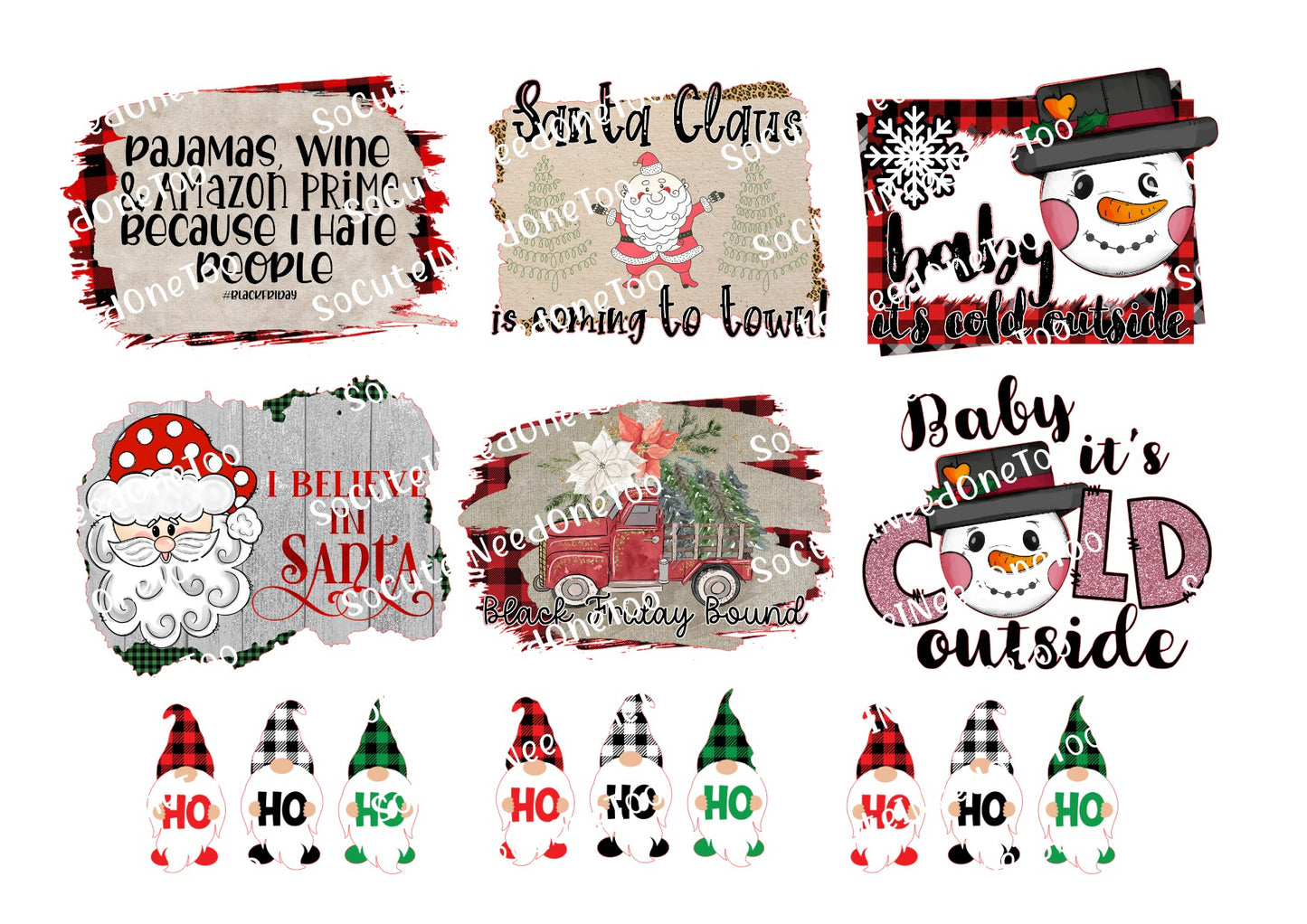 Christmas #8 Waterslide Decals