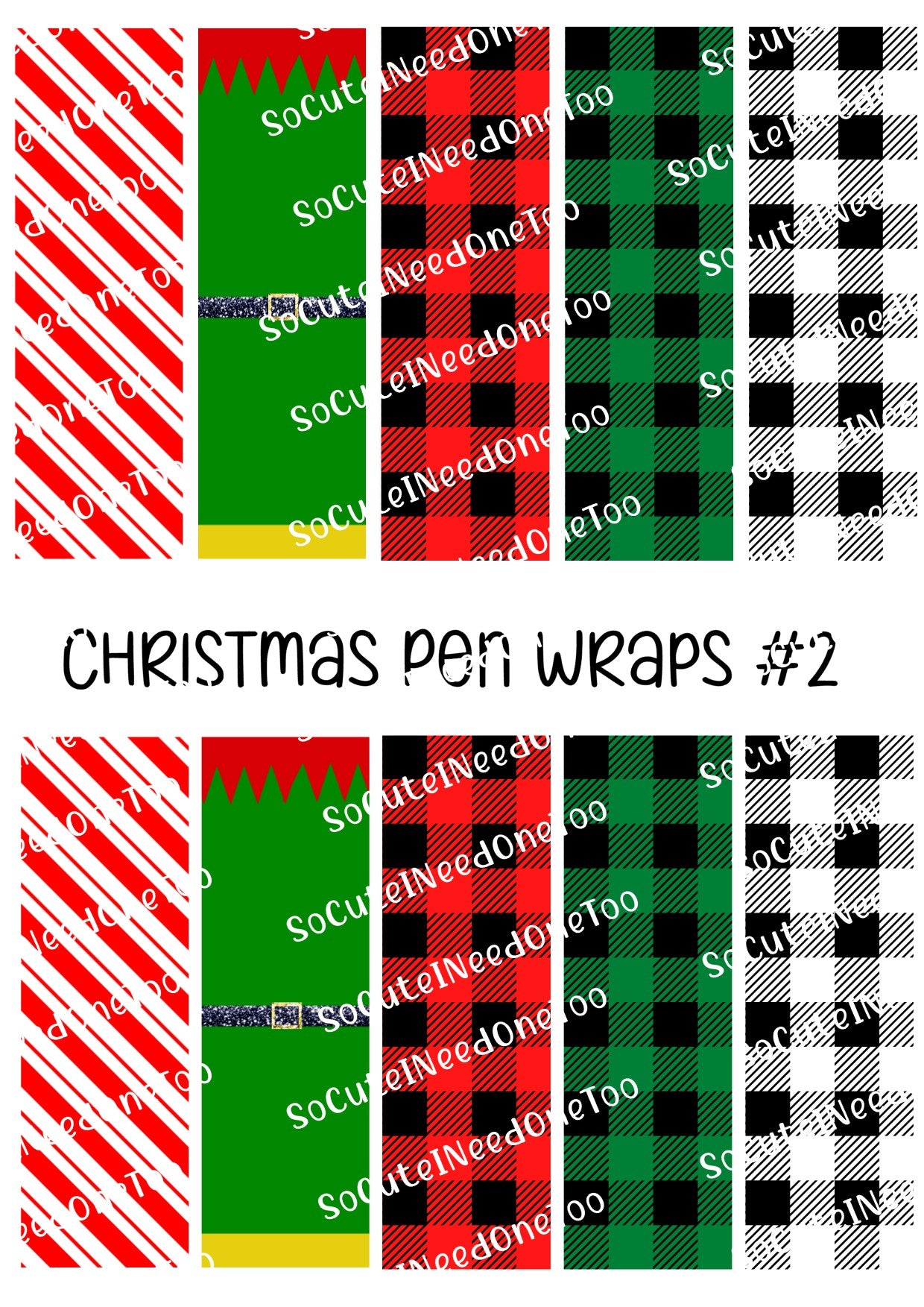 Christmas Pen Wraps #2