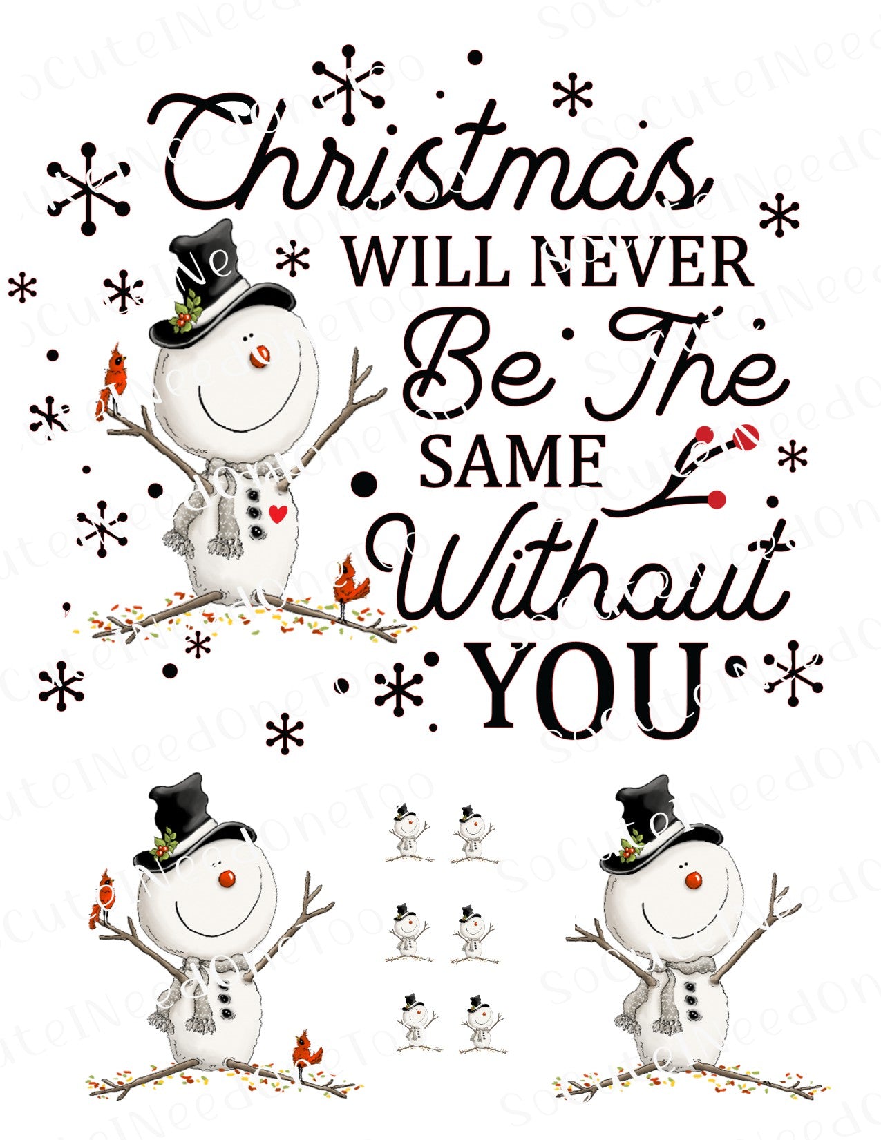 Christmas Will Never Be The Same Waterslide Decals