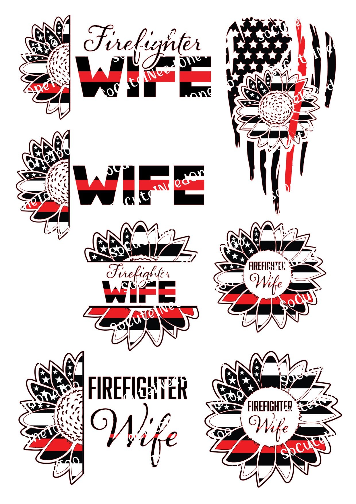 Firefighter #7 Waterslide Decals Socuteineedonetoo