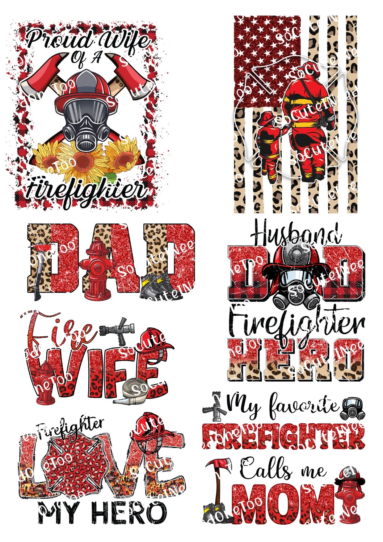 Firefighter #9 Waterslide Decals Socuteineedonetoo