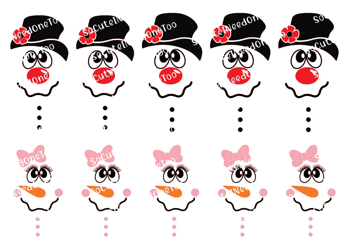 Frosty the snowman Face decals