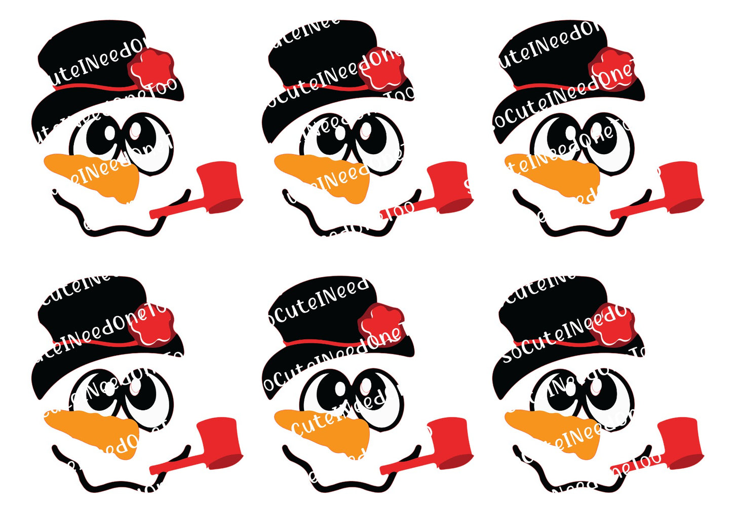 FROSTY FACES - Waterslide Decals