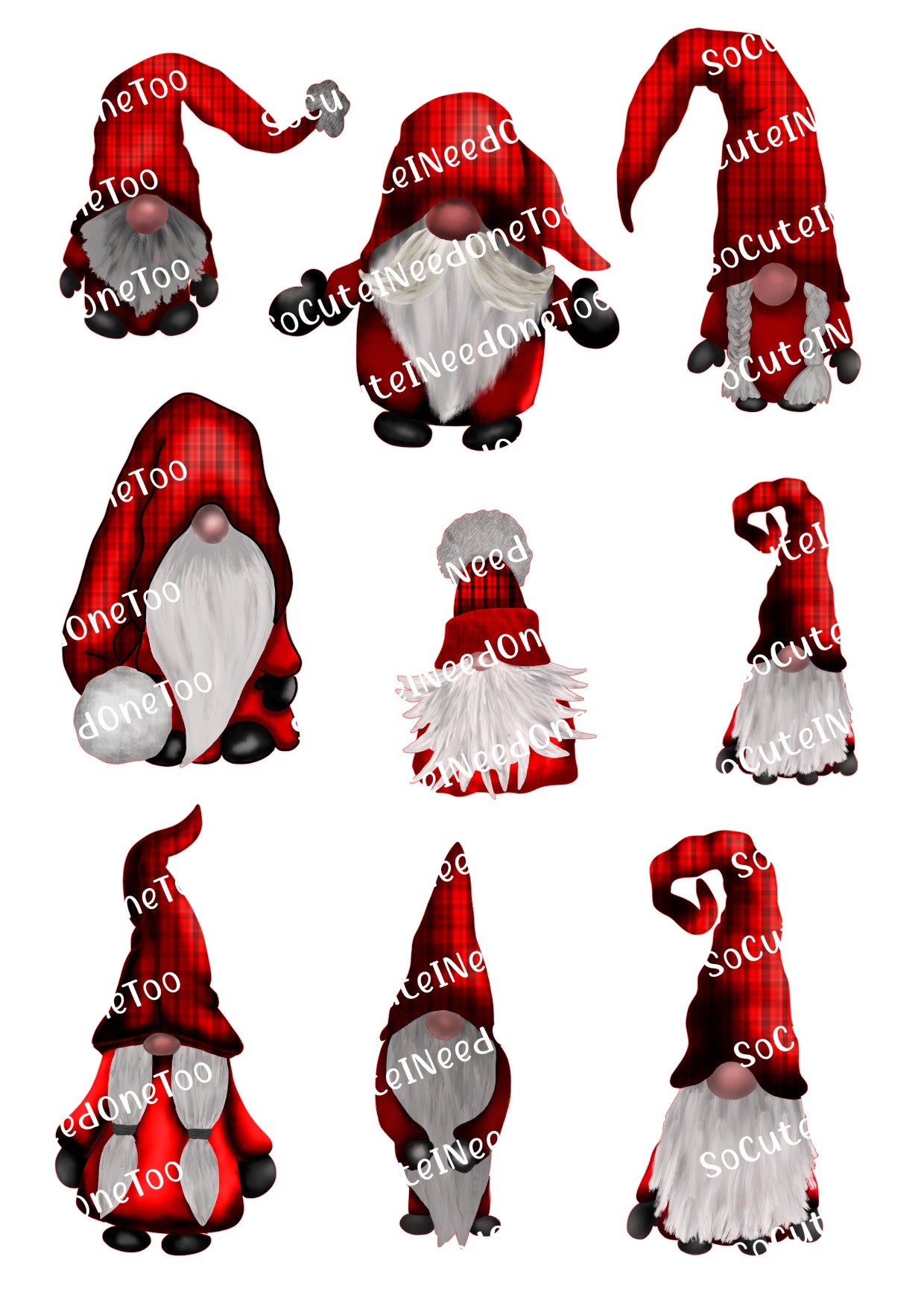 Gnomes #6 Waterslide Decals- SoCuteINeedOneToo