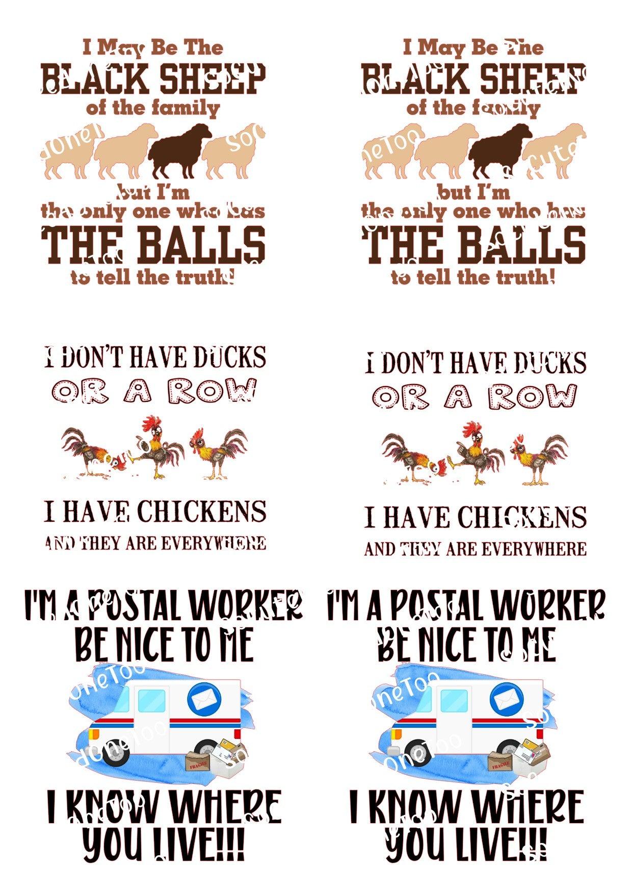 Adult Humor #1 Waterslide Decals - SoCuteINeedOneToo