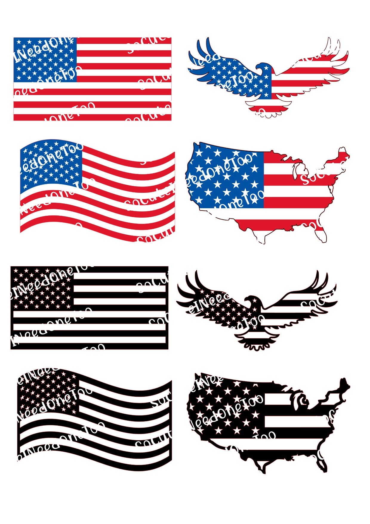 American Flags Decals - SoCuteINeedOneToo