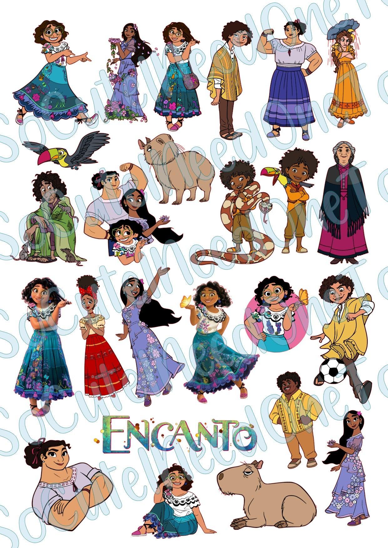 Encanto #1 & #2 on Clear/White Waterslide Paper Ready To Use - SoCuteINeedOneToo