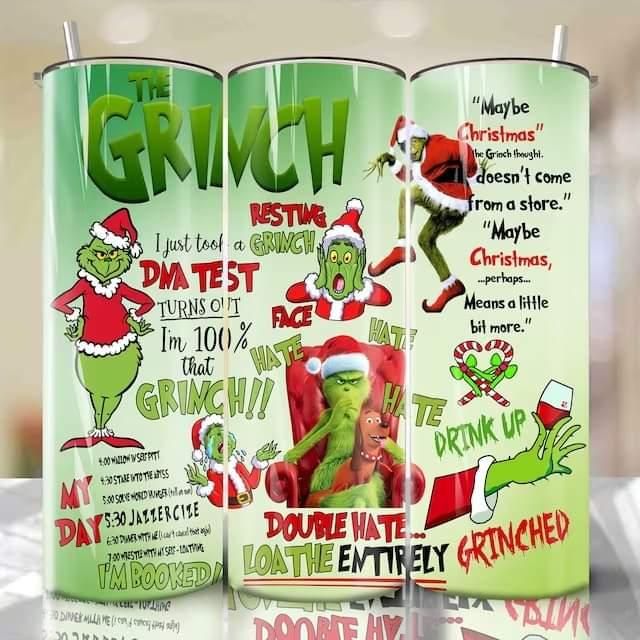 Grinch Christmas Waterslide Wrap Collection A - SoCuteINeedOneToo