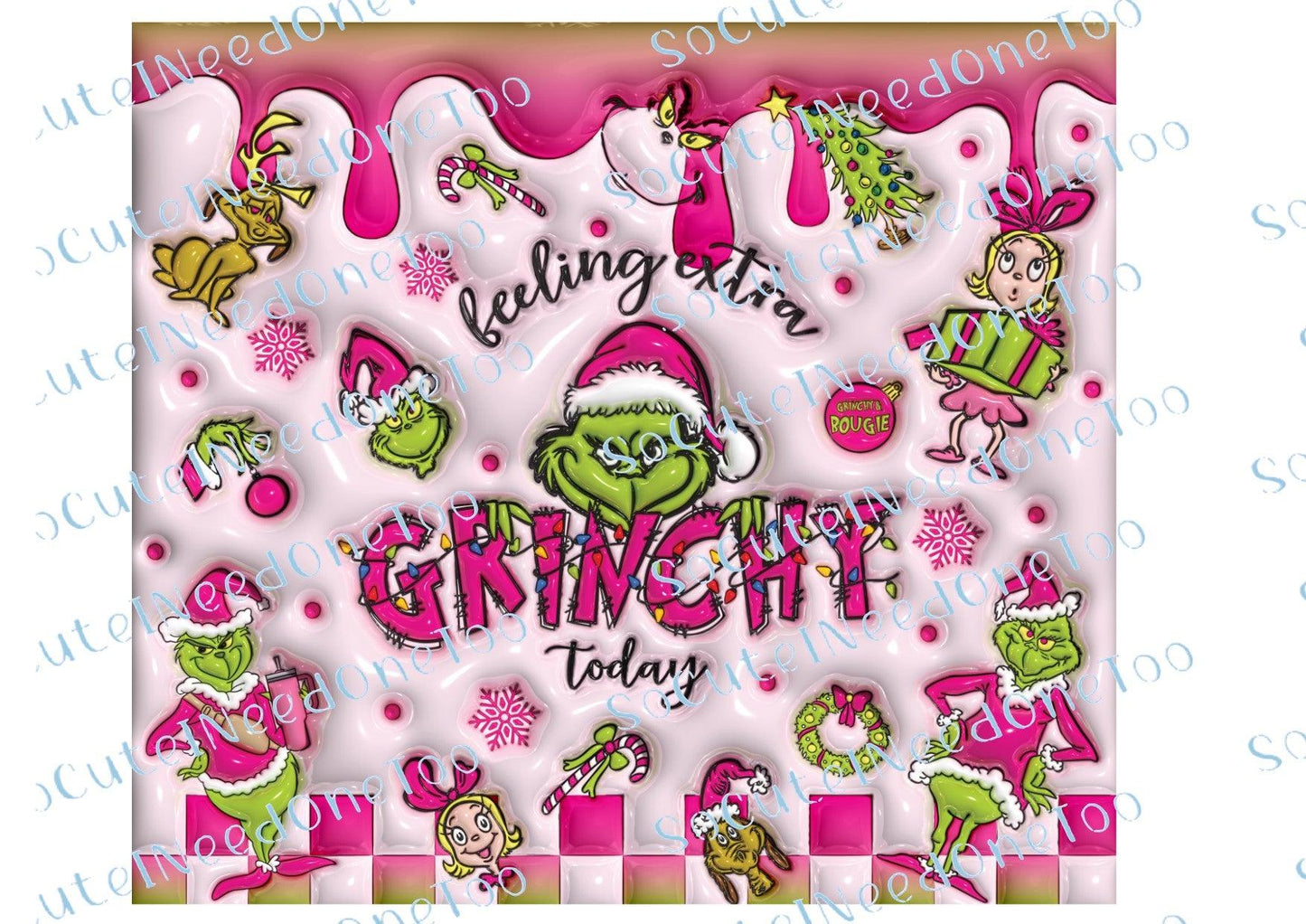 Grinch Christmas Waterslide Wrap Collection A - SoCuteINeedOneToo