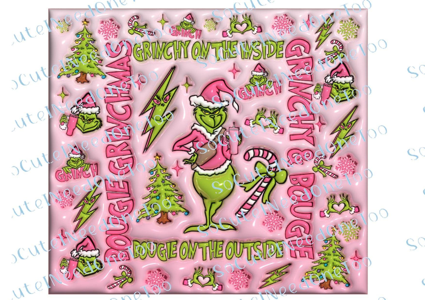 Grinch Christmas Waterslide Wrap Collection A - SoCuteINeedOneToo
