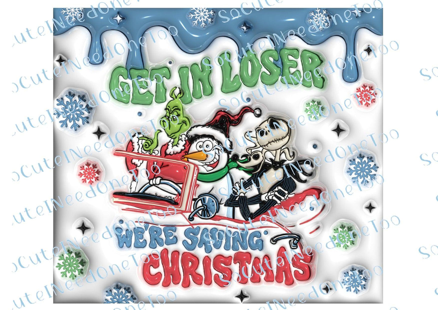 Grinch Christmas Waterslide Wrap Collection A - SoCuteINeedOneToo