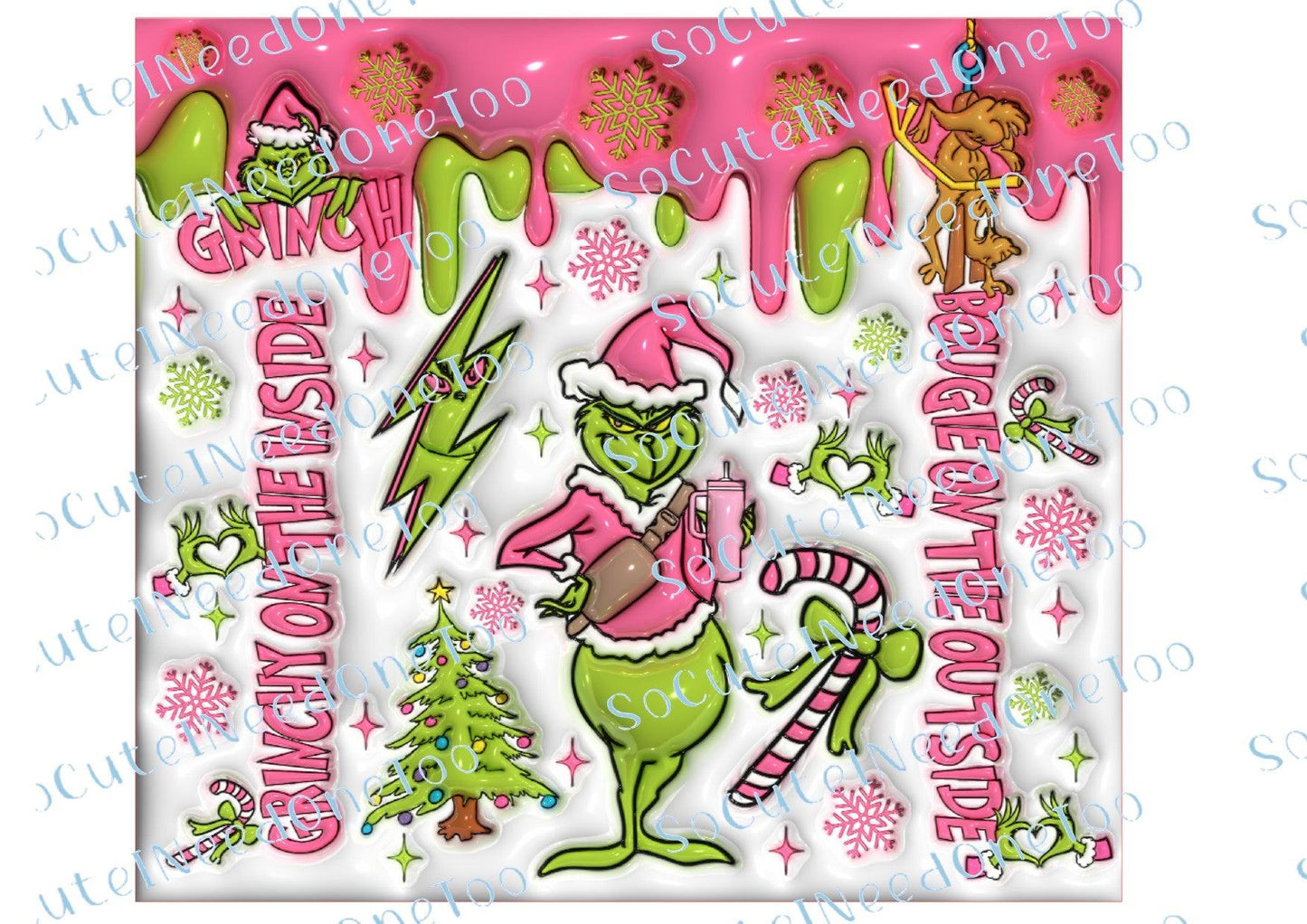 Grinch Christmas Waterslide Wrap Collection A - SoCuteINeedOneToo