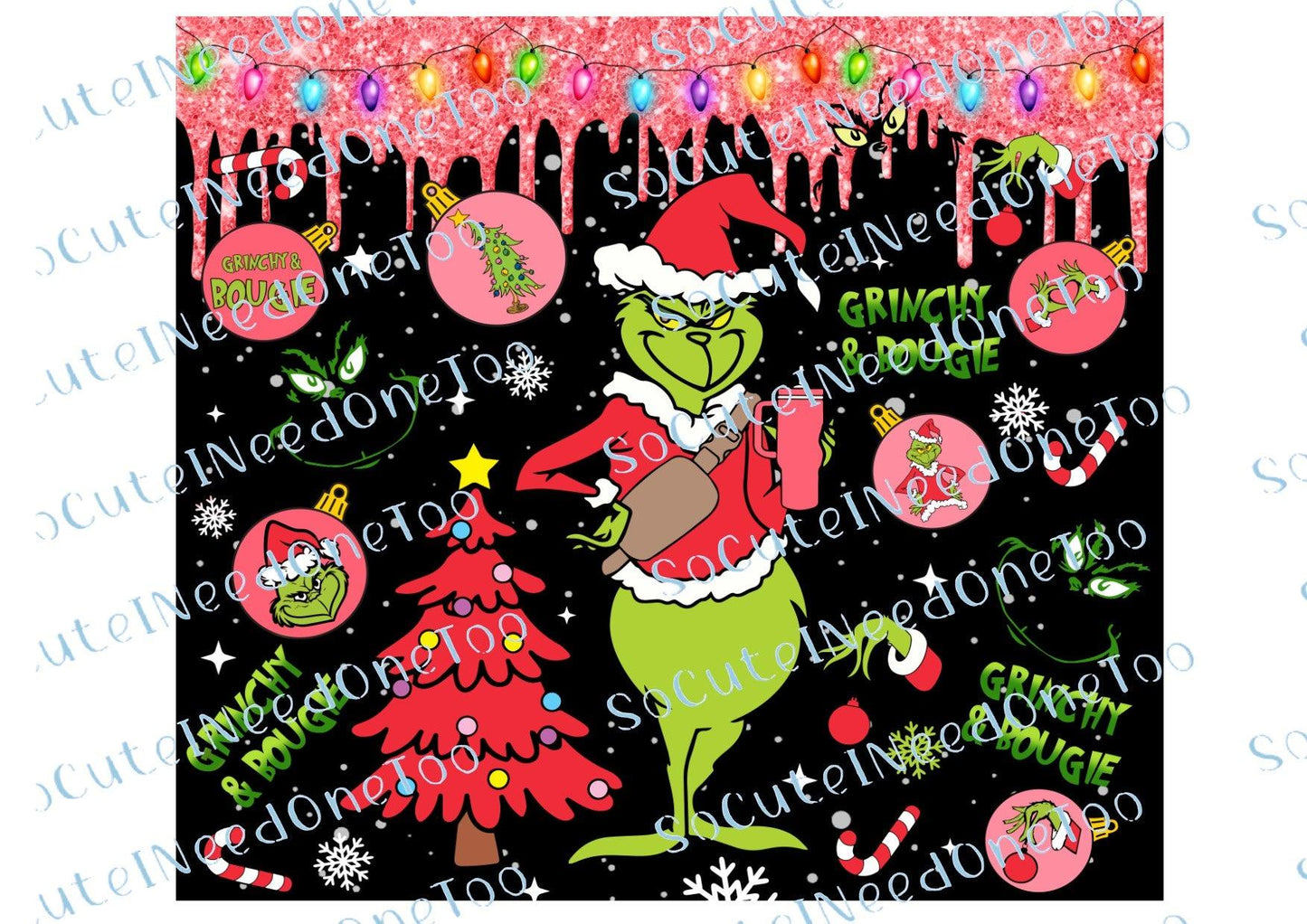 Grinch Christmas Waterslide Wrap Collection A - SoCuteINeedOneToo