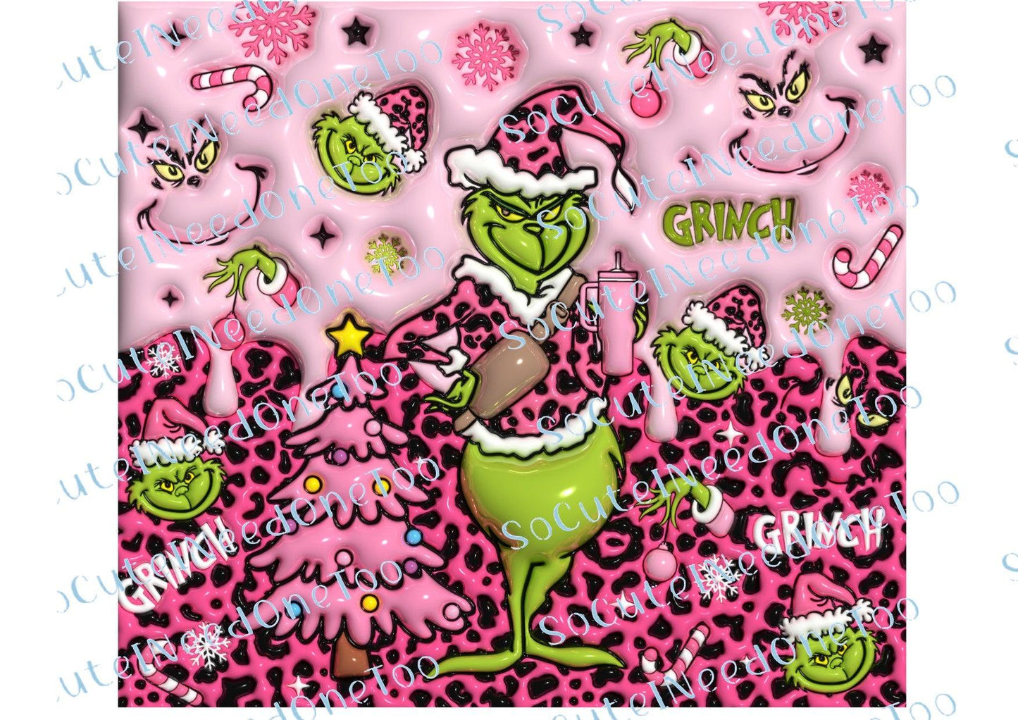 Grinch Christmas Waterslide Wrap Collection A - SoCuteINeedOneToo