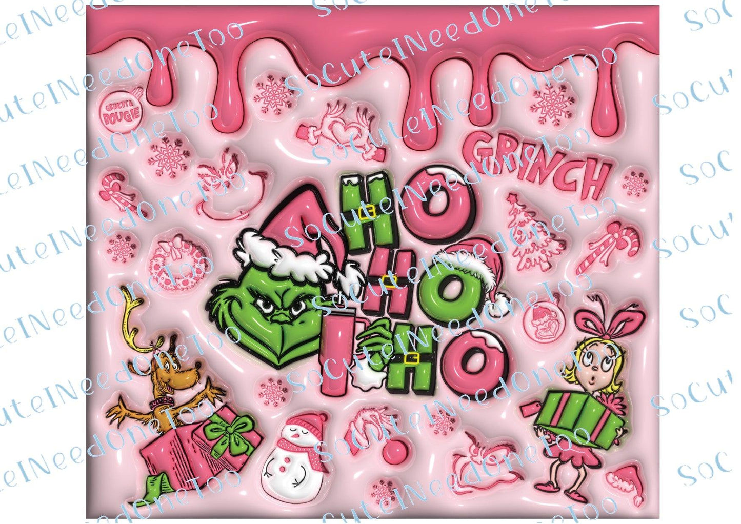 Grinch Christmas Waterslide Wrap Collection A - SoCuteINeedOneToo