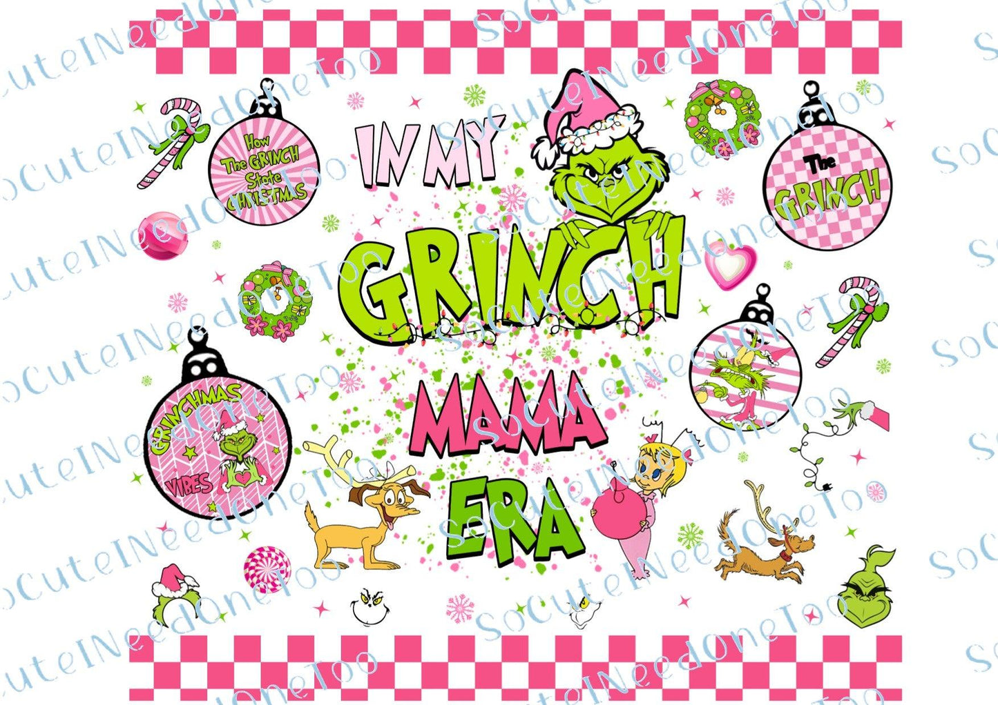 Grinch Christmas Waterslide Wrap Collection A - SoCuteINeedOneToo
