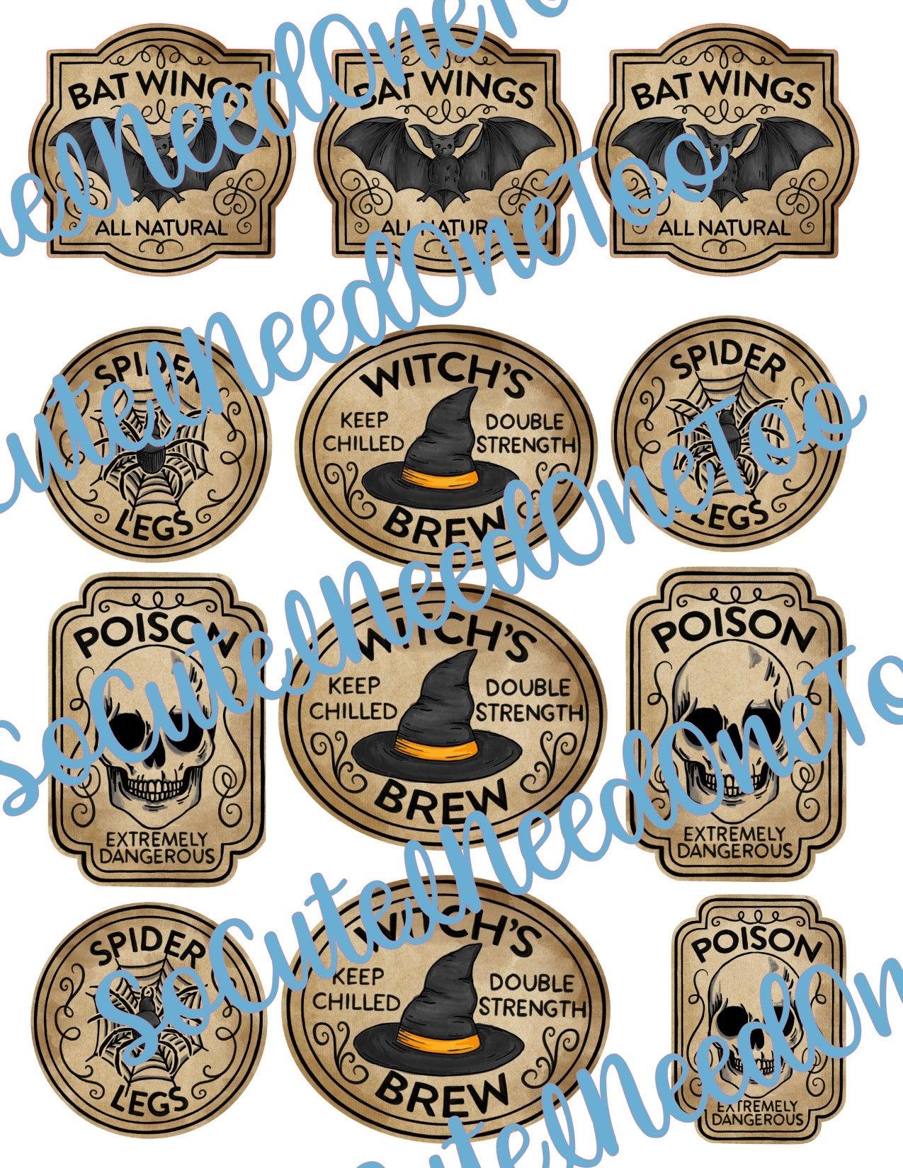 Halloween #5 On Clear/White Waterslide Paper - SoCuteINeedOneToo