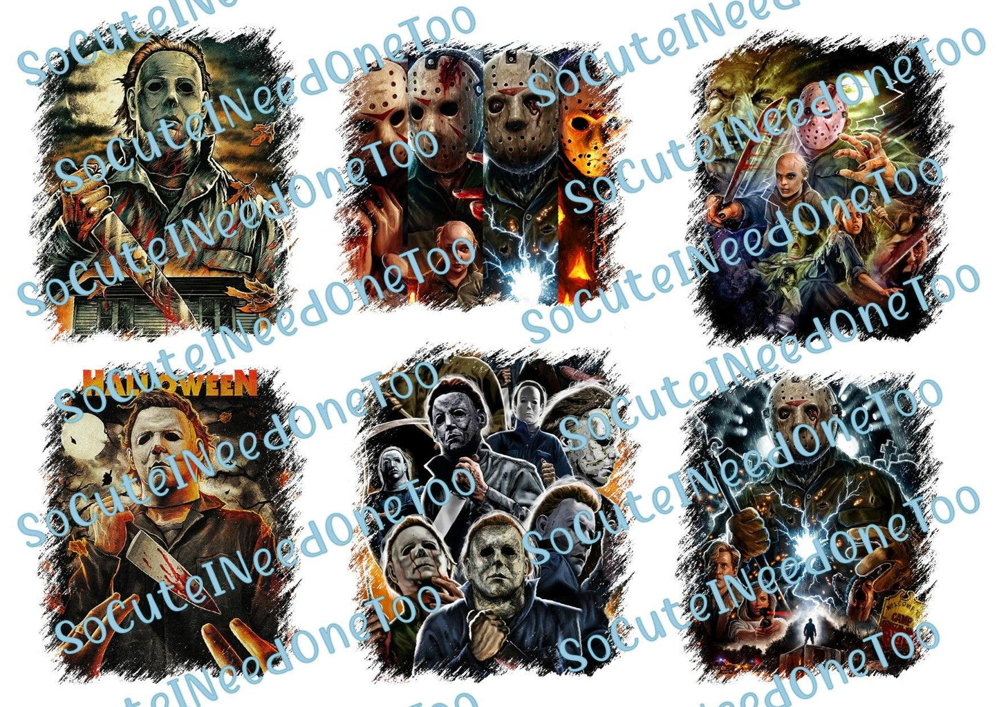 Halloween Killers #1 Waterslide Decals - SoCuteINeedOneToo