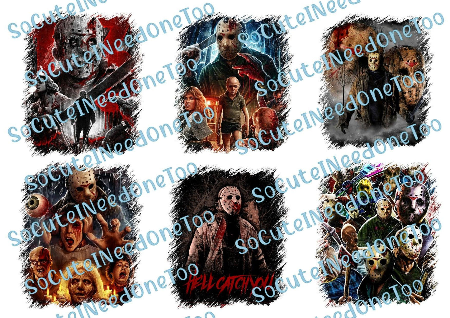 Halloween Killers #3 Waterslide Decals - SoCuteINeedOneToo