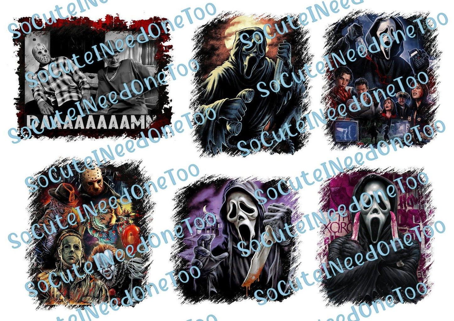Halloween Killers #4 Waterslide Decals - SoCuteINeedOneToo