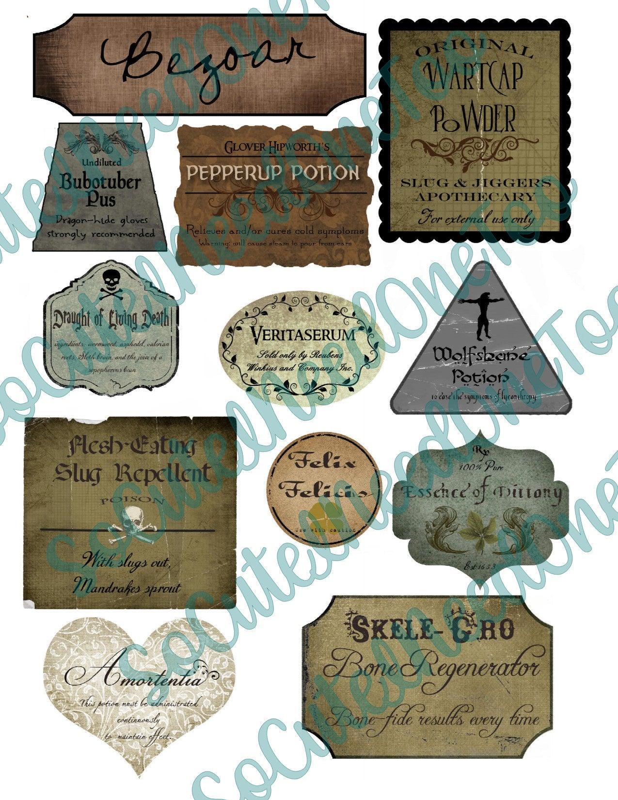 harry-potter-potions-waterslide-decals-socuteineedonetoo for Free Printable Harry Potter Stickers Harry Potter Potions Waterslide Decals – SoCuteINeedOneToo for Free Printable Harry Potter Stickers