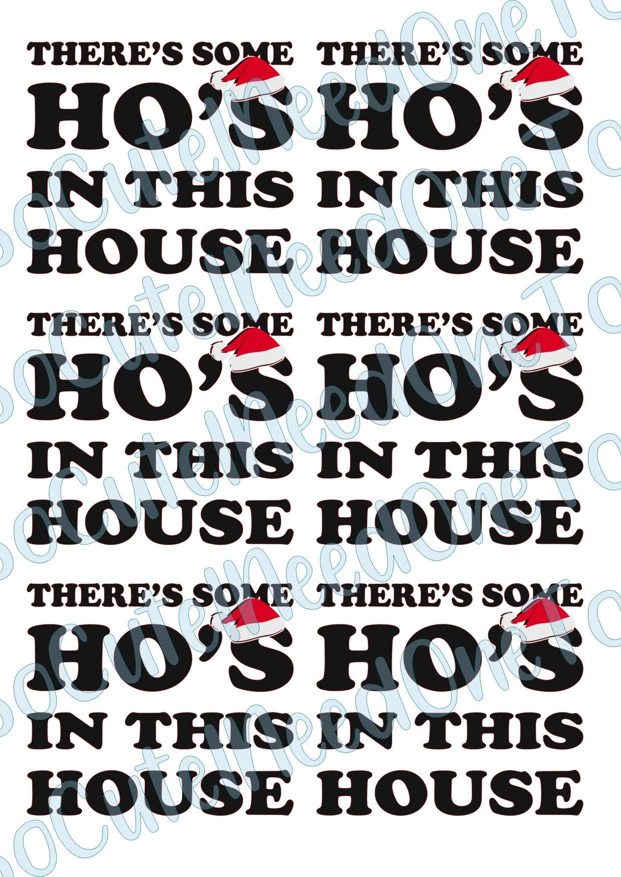 Ho's In The House- Christmas on Clear/White Waterslide Paper Ready To Use - SoCuteINeedOneToo