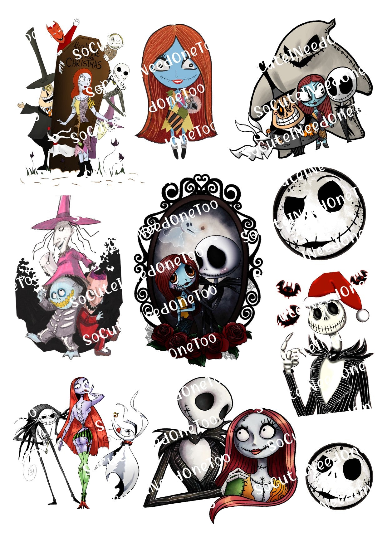 Jack #8 on Clear/White Waterslide Paper Ready To Use - SoCuteINeedOneToo