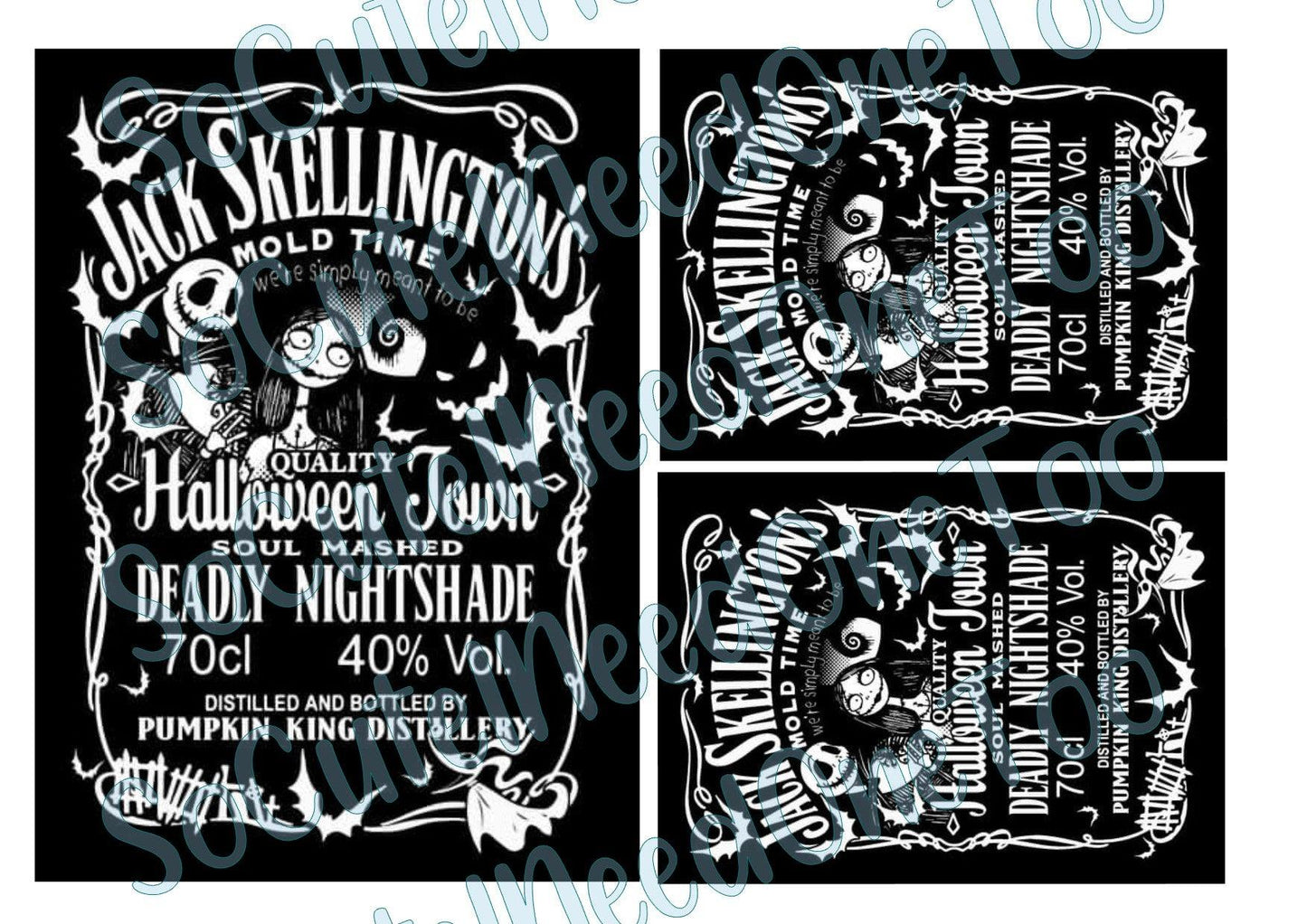 Jack - Halloween Town Label on Clear/White Waterslide Paper Ready To Use - SoCuteINeedOneToo