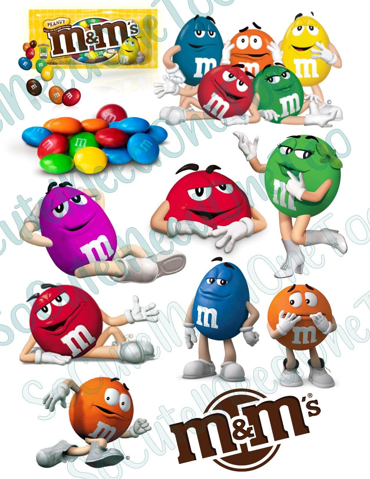M & M On Clear/White Waterslide Paper Ready To Use - SoCuteINeedOneToo