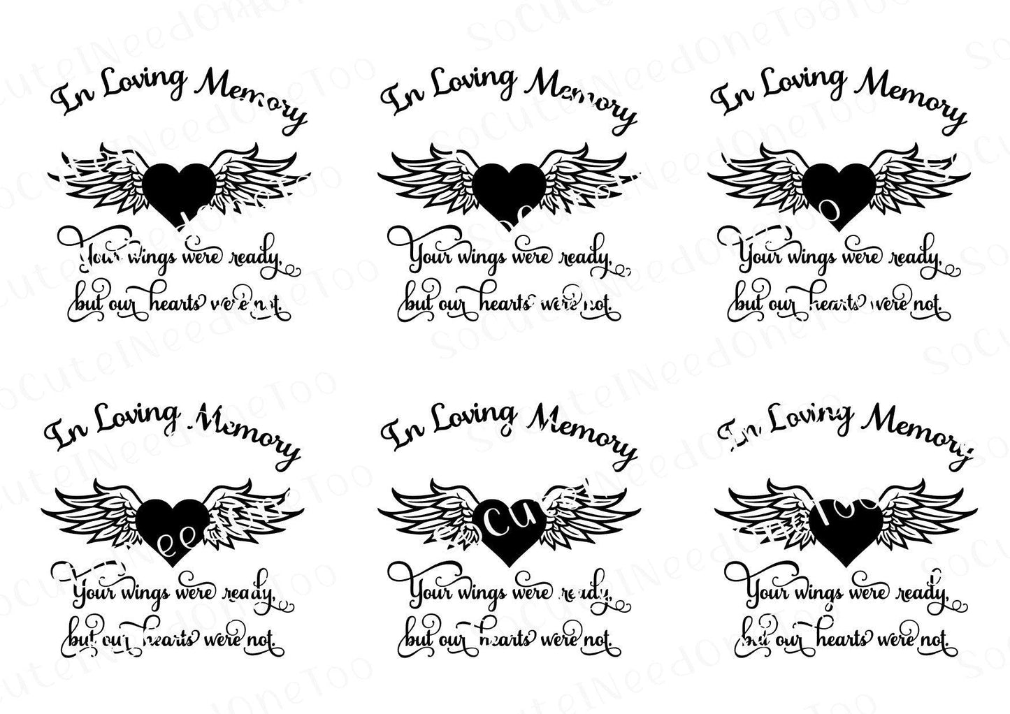 Memorial Album Waterslide Decals - SoCuteINeedOneToo