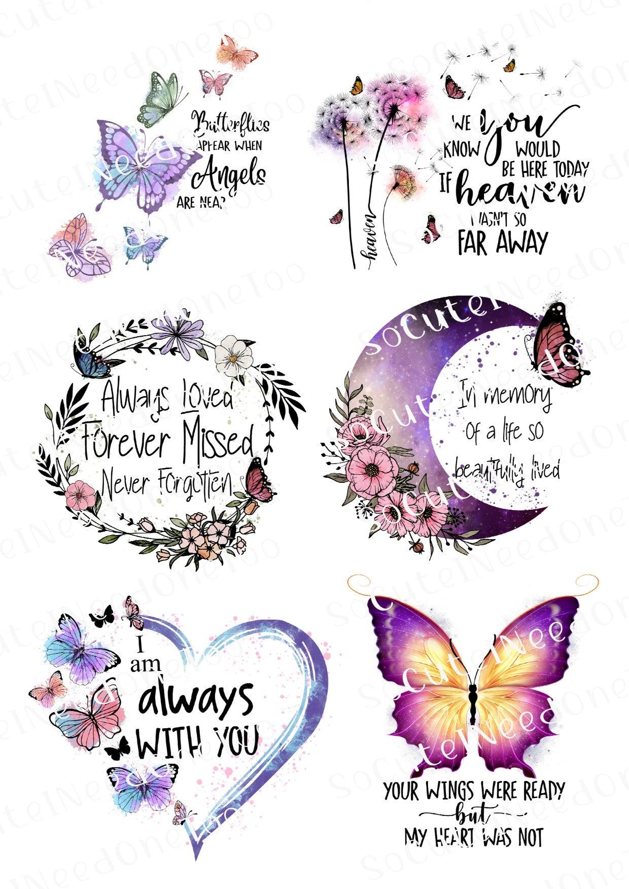 Memorial Album Waterslide Decals - SoCuteINeedOneToo