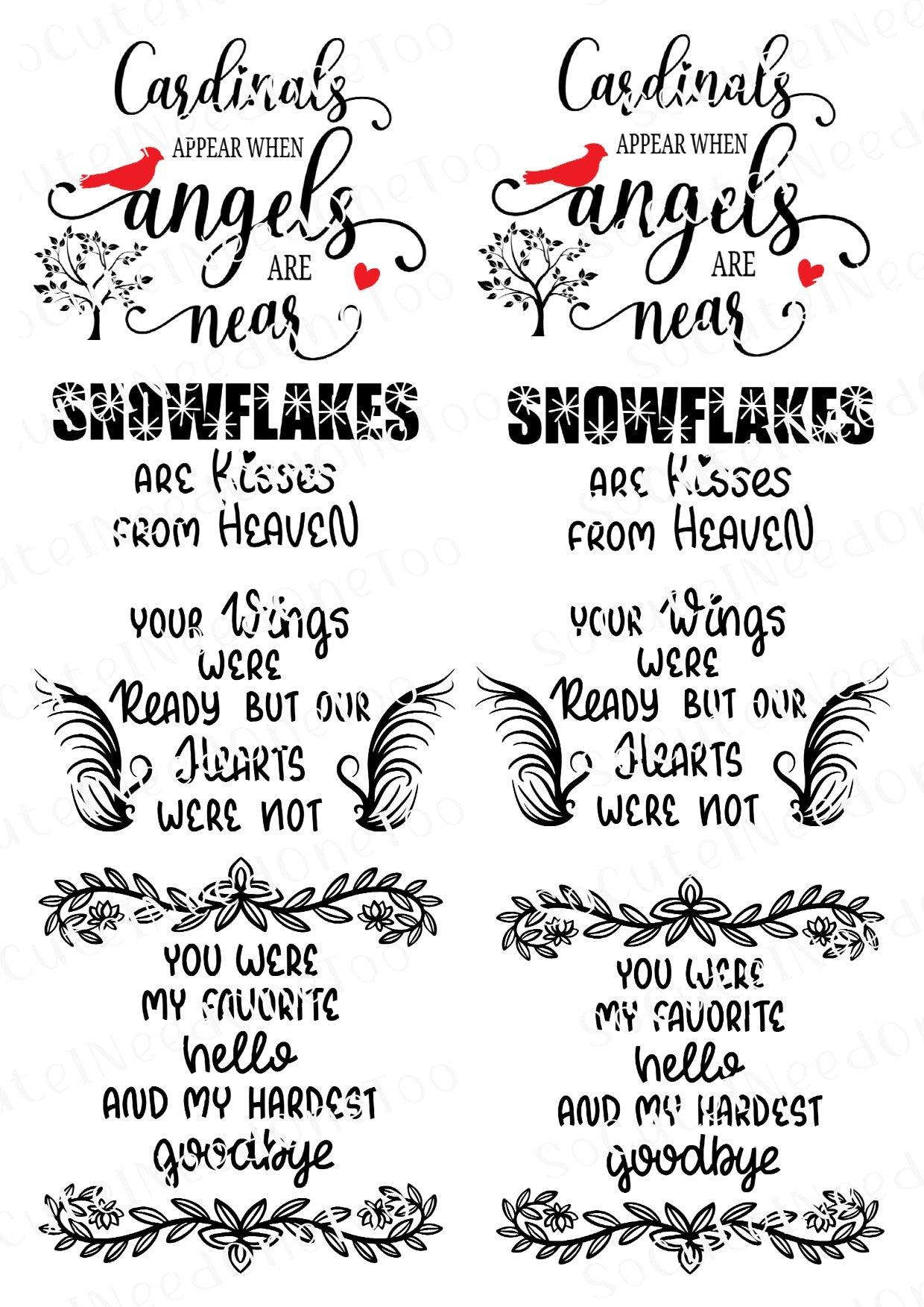Memorial Album Waterslide Decals - SoCuteINeedOneToo