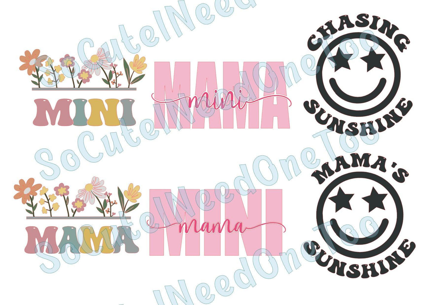 Moma & Moma's Boy Collection Waterslide Decals - SoCuteINeedOneToo