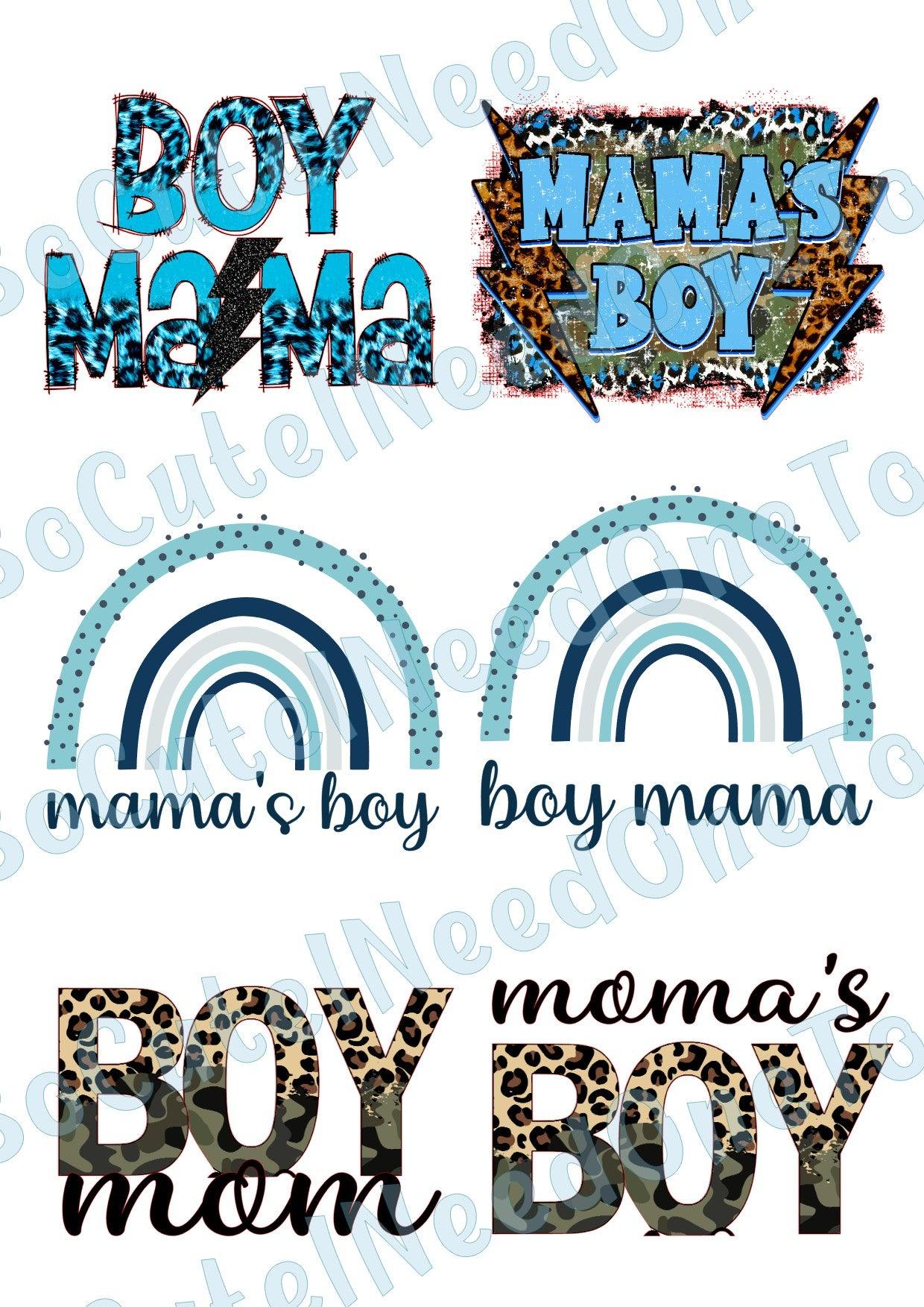 Moma & Moma's Boy Collection Waterslide Decals - SoCuteINeedOneToo