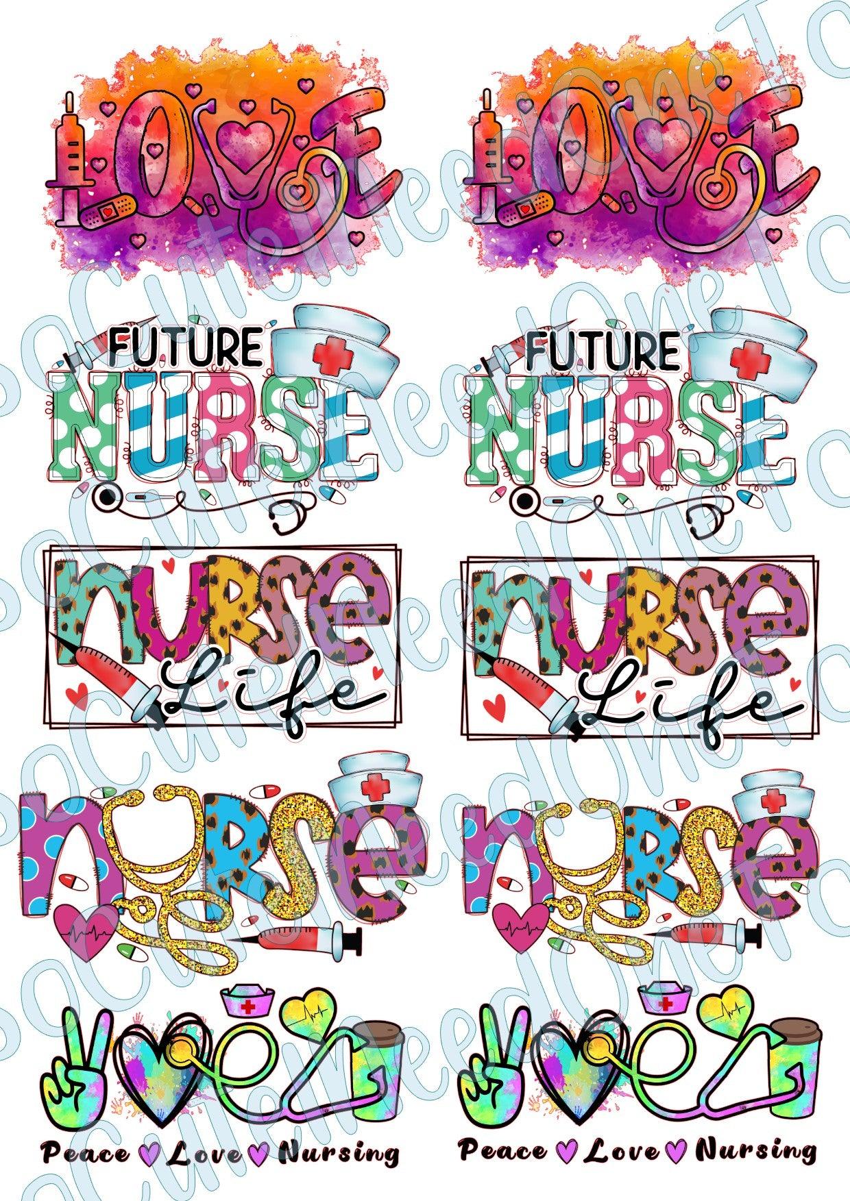 Nurse #10 on Clear/White Waterslide Paper Ready To Use - SoCuteINeedOneToo