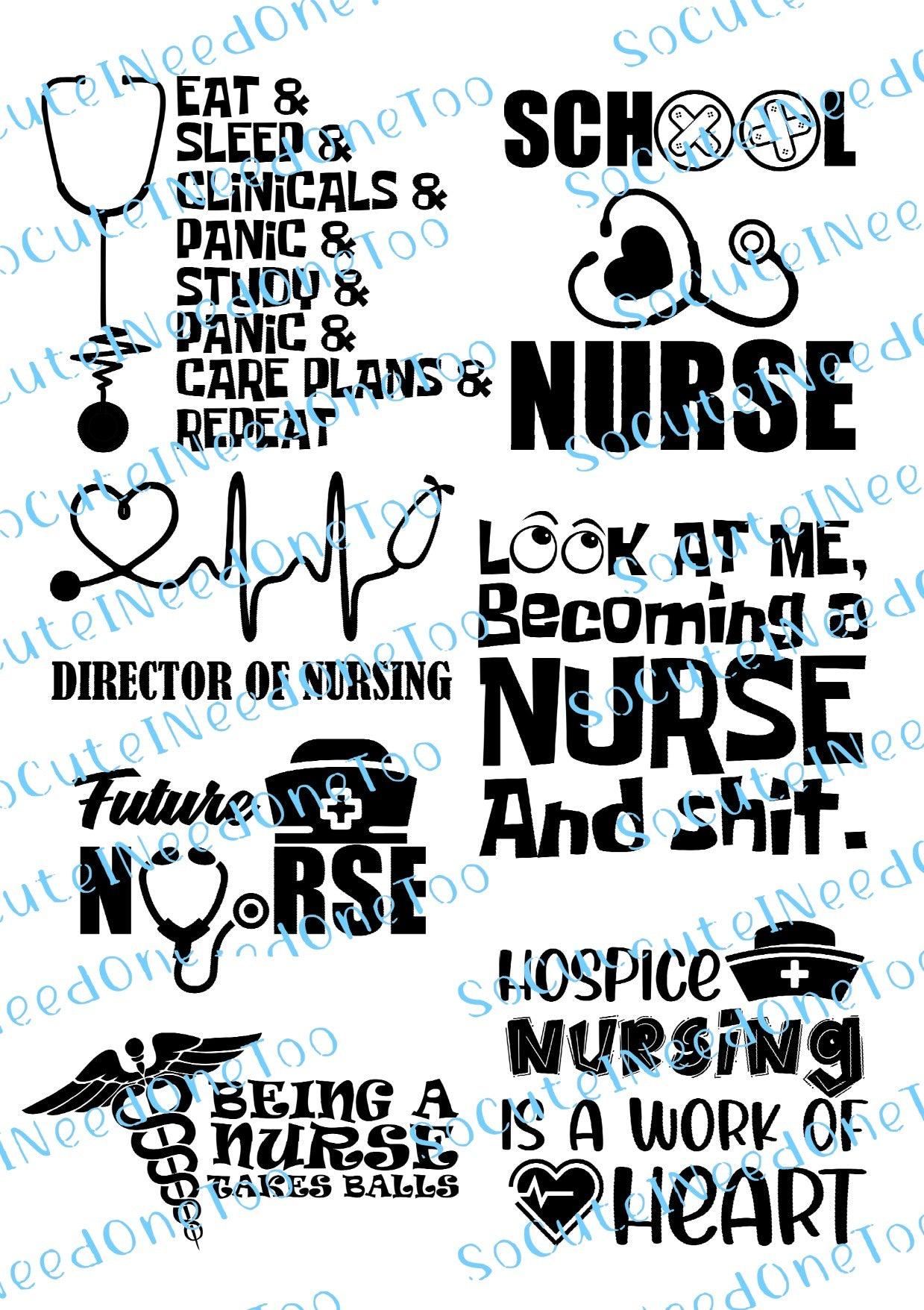 Nurse Life Waterslide Decals - SoCuteINeedOneToo