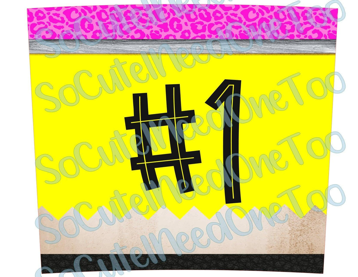 Pencil #1, #2 & #3 Waterslide Wrap - SoCuteINeedOneToo
