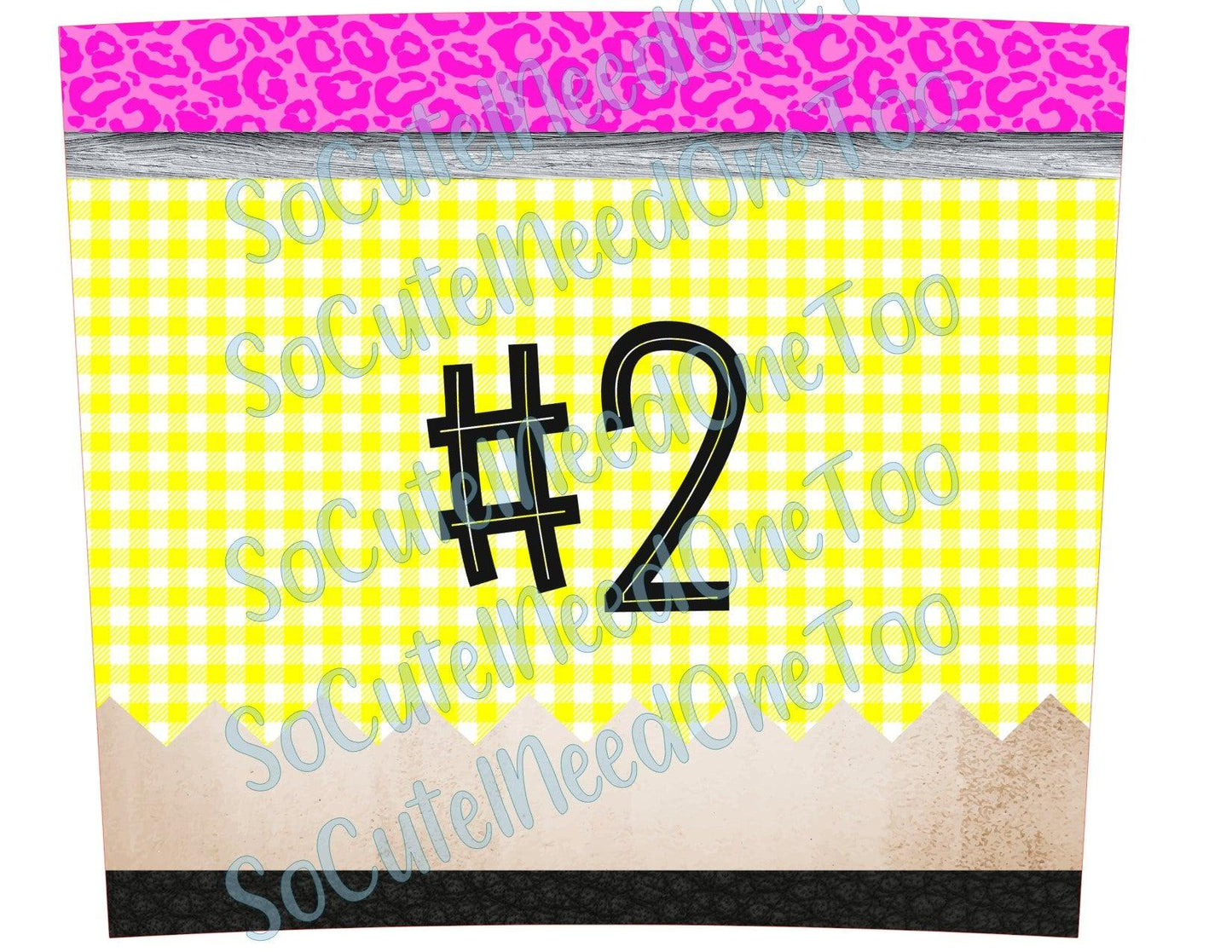 Pencil #1, #2 & #3 Waterslide Wrap - SoCuteINeedOneToo
