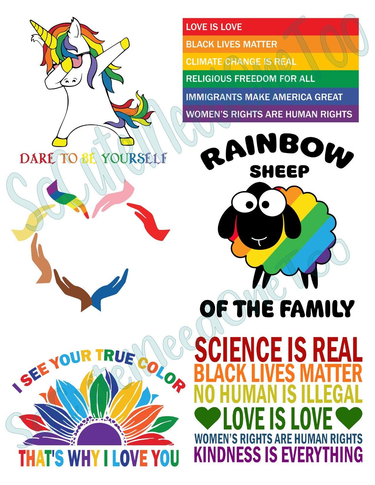 PRIDE #2 Decals On Clear/White Waterslide Paper - SoCuteINeedOneToo