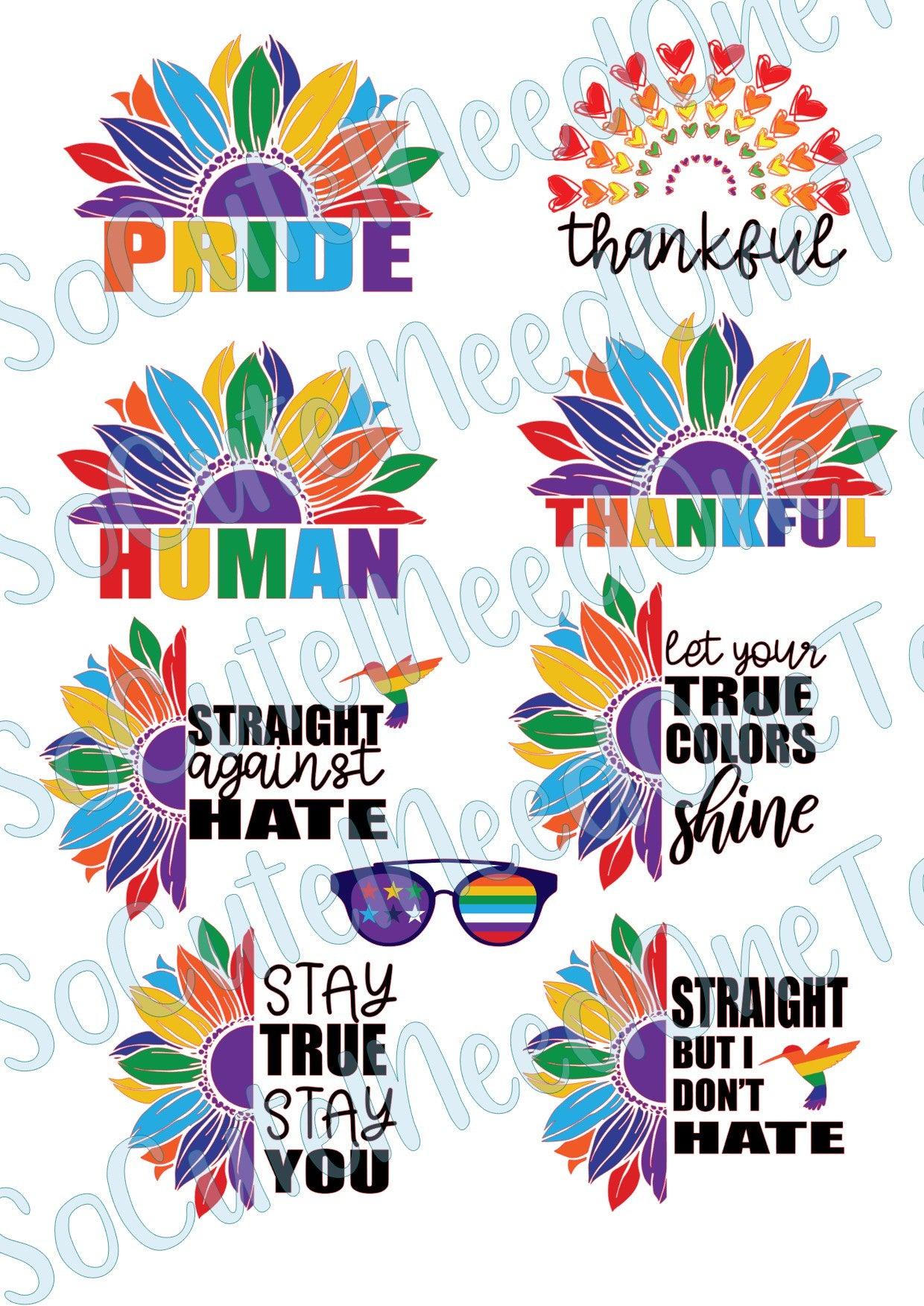 Pride #5 on Clear/White Waterslide Paper Ready To Use - SoCuteINeedOneToo