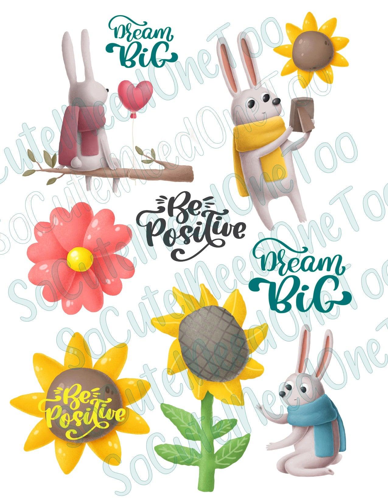 Rabbits On Clear/White Waterslide Paper Sealed -Ready To Use - SoCuteINeedOneToo