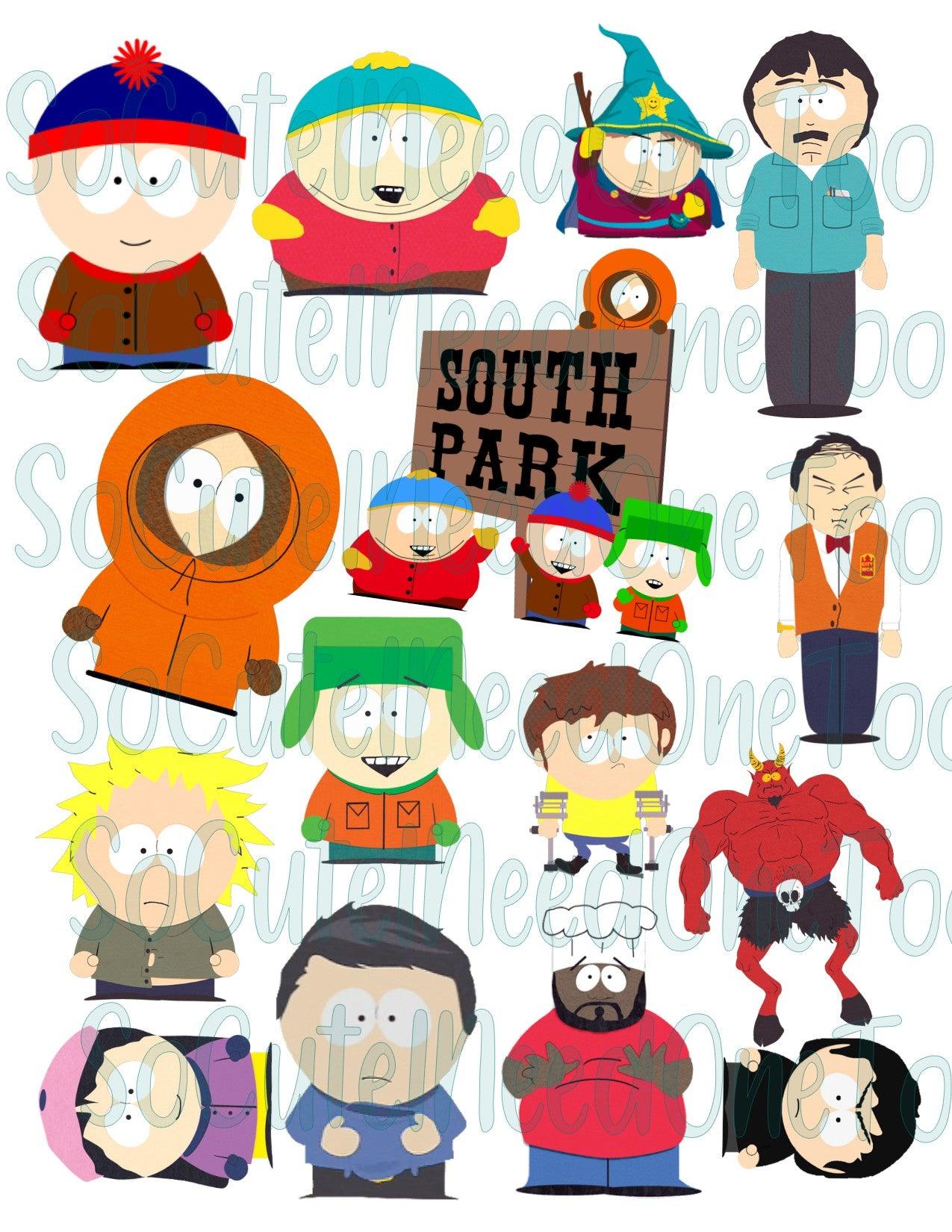 South Park On Clear Water Slide Paper Sealed and Ready To Use - SoCuteINeedOneToo